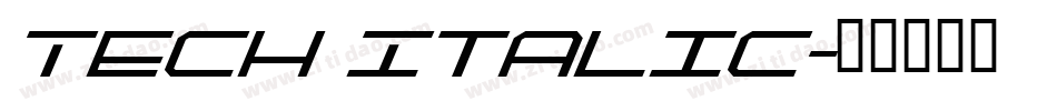 Tech Italic字体转换